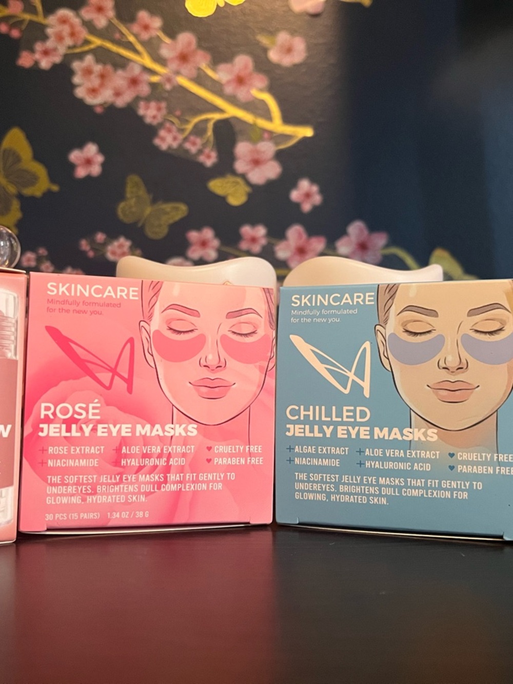 Splash Rosé & Chilled Jelly Eye Masks - Pink and Blue